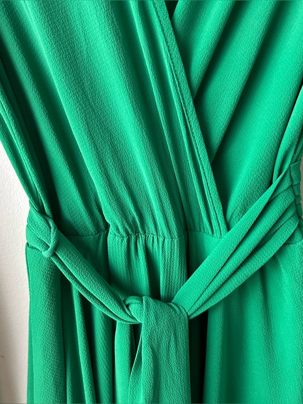 Meghan Los Angeles Lilypad Surplice Maxi Dress Long Sleeves Kelly Green XL - Picture 6 of 13